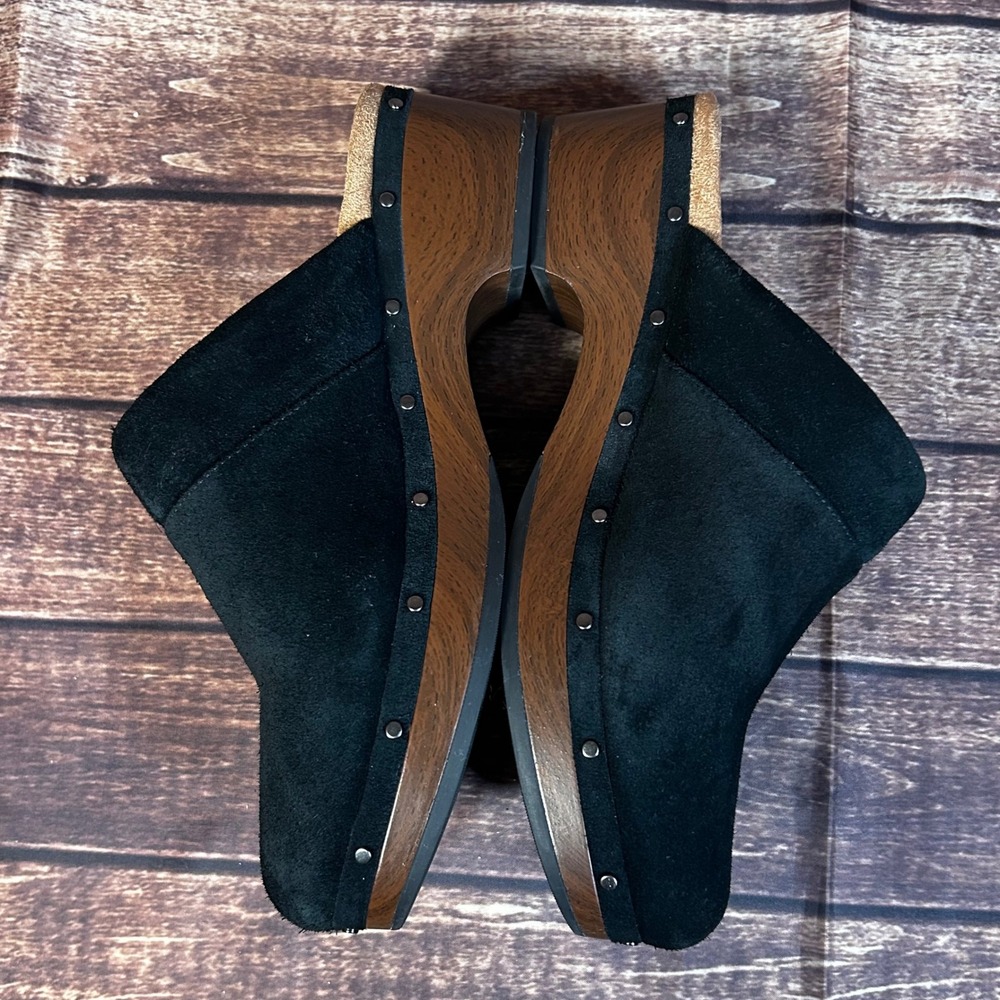 Vionic‎ Kacie Black Suede Platform Clogs Studded Mules VW18254 Womens 9 - Picture 6 of 10